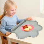 E1F1NN DOT Baby Silicone Placemats for Toddler Kids, Durable Food Grade Silicone with Non-Slip Suction, Sticky Table Mats for Restaurants Home Travel