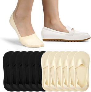 WISVOOO No Show Socks for Women Thin Ice Silk Non-Slip Loafers Footies Socks 2/4/6 Pairs