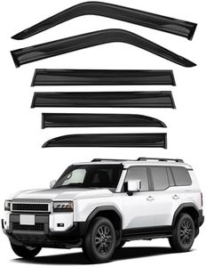 TECHPICCO Tape-On Rain Guards for Land Cruiser 250 GDJ250 TRJ250 2024 2025, Side Window Deflectors Visor Rain Guards Compatible with Toyota Land Cruiser Accessories 2024-2025 Accessories