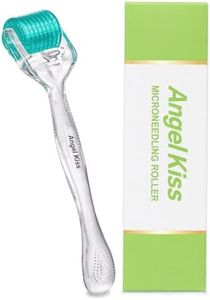 Angel Kiss Derma Roller REAL NEEDLE - 0.3mm Microneedling Roller for Face Body, 192 Individual Stainless Steel Needles, Best Self Care Skin Roller for Men and Women