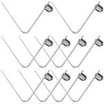 Anranmm 10 pcs Kayak Paddle Spring Clips Tent Pole Clips Stainless Steel Tent Pole Solid Push Button Spring Clips Locking Tube Pin for Camping Kayak Paddle Tent Pole (8 mm)