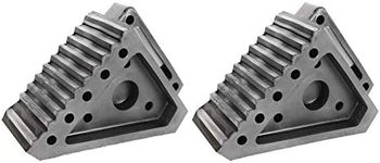 Extreme Max 5001.5772.2 Heavy-Duty Solid Rubber Wheel Chock with Handle - Value 2-Pack