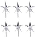 Creative Hobbies 6 Pack Clear Stars Ceramic Christmas Tree Lights Plastic Light Decorations - Replacement Parts Christmas Tree Ornaments