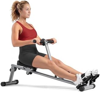 Sunny Health & Fitness SF-RW1205 12 Adjustable Resistance Rowing Machine Rower w/ Digital Monitor