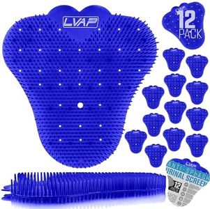 LVAP Urinal Screen Deodorizer (12-Pack) - Anti-Splash Urinal Cakes, Toilet Deodorizer, Urinal Screens for Commercial Restrooms, 5,000 Flushes, Ocean Breeze Scent