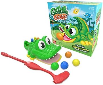 Gator Golf - Putt The Ball into The Gator's Mouth to Score Game by Goliath, Single, Gator Golf, 27 x 27 x 12.5 cm for age 3+ years