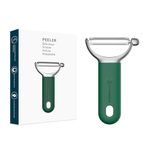 KITCHENDAO Swivel Vegetable Potato Peeler for Kitchen, Japanese Stainless Steel Sharp Blade, Heavy Duty Die-cast Construction Y Peeler, Built-in Eye Remover, Soft-Touch Handle, Dishwasher Safe, Green