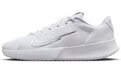 Nike Women's Court Vapor Lite 2 Sneaker, White Metallic Silver Pure Platinum, 6 UK