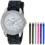 XOXO Women's XO9028 Seven Color Silicone Rubber Interchangeable Strap Set Watch