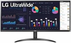 LG 34WQ500-B - 34 inch 21:9 UltraWide Full HD (2560 x 1080) Monitor with IPS Display, sRGB 99 Percent (Typ.), 1ms MBR, DisplayHDR 400, HDMI & DP, AMD FreeSync, Black