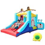 AirMyFun Inflatable Bounce House with Slide, Big Kids Bouncy House with Blower, Ball Pool, Basketball Hoop - Jumping Castle for Indoor and Outdoor Family Backyard Fun and Parties.