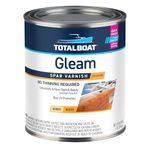 TotalBoat - 409314 Gleam Marine Spar Varnish, Gloss and Satin Polyurethane Finish for Wood, Boats and Outdoor Furniture (Clear Gloss Quart)