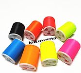 (8pcs*130yd) Kalavarma Rod Wrapping Thread Fluorescent 7 Color Every Spool 130yd 120m Complete Pack add Extra a Black Color Thread