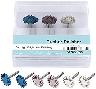 6Pcs Dental Rubber Polisher Composite Resin Polishing Wheel Spiral Flex Polishier Diamond System RA Disc Kit 14mm