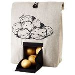 Lakeland Potato Bag with Button Tie Closure – Cupboard & Pantry Storage Keeps Potatoes Neatly Stored