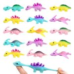 20PCS Slingshot Dinosaur Finger Toys Dinosaur Toys Rubber Stretchy Finger Flying Dinosaur Toys Christmas Stocking Fillers Perfect Children's Pranks and Gifts for Boys and Girls