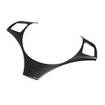 X AUTOHAUX ABS Carbon Fiber Pattern Black Car Steering Wheel Cover Decor Trim