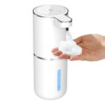 Sylfu Automatic Foaming Soap Dispenser Wall Mount Touchless Foaming Hand Free 380ml USB Rechargeable Auto Foaming Soap Dispenser for Bathroom Household Kitchen Dish