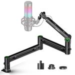 Microphone Arm,Aokeo AK-58i Desk Low Profile Mic Boom Arm Stand,Suitable For Blue Yeti,Snowball iCE,HyperX QuadCast,SoloCast,Elgato Wave,Etc
