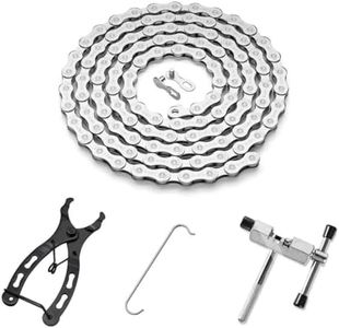 Bike Chain kit, 6/7/8 Speed, Waterproof & Rust-Proof, 126 Links, Compatible with E-Bikes, Road Bikes, Mountain Bikes, BMX, City Bikes