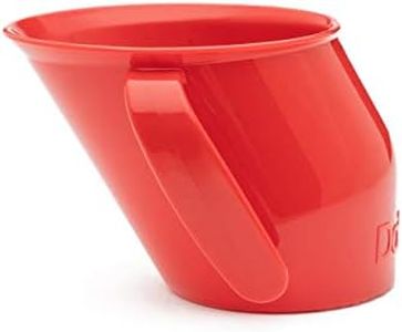 Doidy Cup - Offener Trinklernbecher für Babys & Kleinkinder - einzigartige schräge Form - mit Henkelgriffen - Becher für Milch, Wasser & Saft zum Zufüttern/ beim Abstillen - Für Babys ab 3 Monaten (Rot)