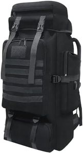 Wesoke 80L Camping Hiking Backpack Men,Extra Large Waterproof Molle Military Tactical Rucksack for Climbing Touring Travel (USB port-Black)