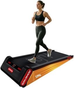 Sparnod Fitness STH-3009 Auto Incline Walking Pad Treadmill for Home Use, 2.5 HP Motor, Speed Range 1-6 km/h, 13% Auto Incline, Remote Control, Shock Absorption System, Max User Weight 120 Kg