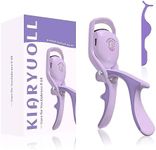 KIARYUOLL Electric Heated Eyelash Curler Kit Hot Lash Therapy Professional Eyelash Tools Battery Powered Lash Lifter Rechargeable Clamp for Various Eye Types Plastic Material (Colour Purple)