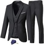 Yanlu Men's 3 Piece Slim Fit Suits 2 Buttons Wedding Groom Tuxedos