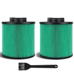 DXVC6914 Vacuum Filter for Dewalt 6-16 Gallon Wet/Dry Vacuum Cleaners - HEPA Cartridge Filter Replacement for DXV06P DXV09P DXV09PA DXV10P DXV10PL DXV10S DXV10SA DXV10SB DXV12P DXV14P DXV16P(2Pack）