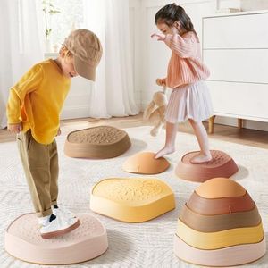 Tiny Land Stepping Stones for Kids, 5PCS Stepping Stones for Toddlers 3-5, Non-Slip Balance Stepping Stones Kids, Promoting Toddler's Balance & Coordination Skills