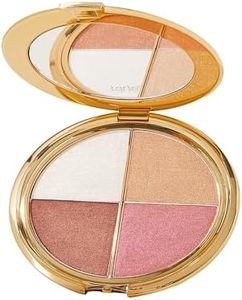 tarte glow wardrobe highlighting eye & cheek palette – Highlighter, Blush, Bronze & Eyeshadow All-in-One Face & Eye Viral Makeup for Everday Radiant Blendable Glow, Vegan & Cruelty Free, full size