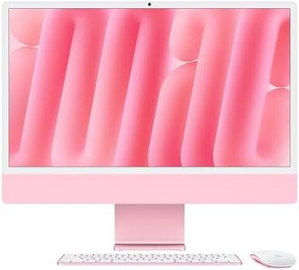 Apple 2024 iMac All-in-One Desktop Computer with M4 chip with 8-core CPU and 8-core GPU: Built for Apple Intelligence, 60.96 cm (24″) Retina Display, 16GB Unified Memory, 256GB SSD Storage; Pink