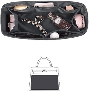 KINGS IN BAG Organizer Insert for Kelly 40, Silky Purse Organizers for Inside Purse, Lightweight Shaper Compatible with Hermes Kelly 40 Bag, Multi Color Options(Grismeyer, KE 40)