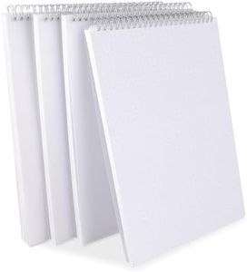 UIRIO A4 Top Coil Spiral Dotted Notebook - 4 Pack 8x11.4 Inches 100 GSM 160 Pages Thick Paper - Hardcover Notebook for School,Work, Bullet Journaling