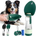 Healthy Hounds Portable Dog Water Bottle for Walking & Travel | 600ml (20.3oz) Green Leak-Proof Pet Water Dispenser | Dog Accessories & Essentials