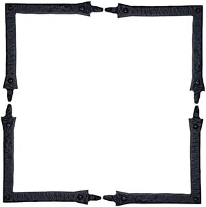4 Pack 5.5 Inch Metal L Bracket for Furniture - Black - Handmade Decorative Steel Brackets - Rustic Metal Corner Brackets for Front Doors, Gates, Garages, Tables & Cabinets - The Farmhouse Series