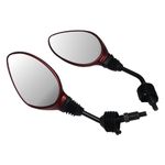 TVS Bike Mirror Set (Matte Red)