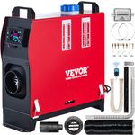 VEVOR Diesel Heater 12V Diesel Air Heater Muffler 8KW Diesel Air Heater with Remote Control & LCD Thermostat Monitor for Car Trucks Motor-Home Boat and Bus