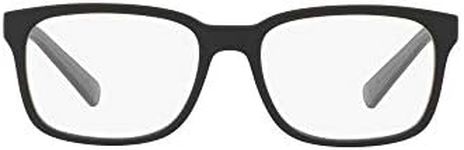 A|X ARMANI EXCHANGE Men's AX3029 Square Prescription Eyeglass Frames, Matte Black/Demo Lens, 54 mm