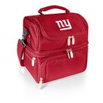PICNIC TIME NFL New York Giants Pranzo Insulated Lunch Tote with Service for One, Red