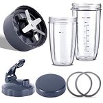 Replaceable Extractor Blade, 24OZ/32OZ Resealable Cups Compatible with NutriBullet 900W/600W Series Juicer Replacement Parts Accessories (7 Pieces)