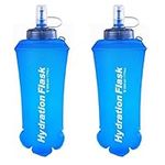 TRIWONDER Collapsible Soft Flask Foldable Water Bottle Running Water Bottle for Hydration Pack Hiking Cycling Water Flask (500ml - 2 Pcs)