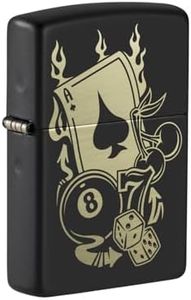 Zippo Casino Matte Lighter, Black