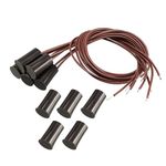 Sourcingmap N.C. Recessed Wired Security Window Door Contact Sensor Alarm Magnetic Reed Switch Brown RC-33 5pcs