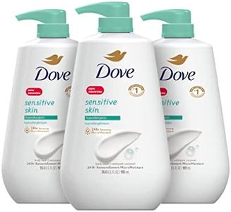 Dove Body Wash With Pump Sensitive Skin 3 Count Hypoallergenic, Paraben-Free, Sulfate-Free, Cruelty-Free, Moisturizing Skin Cleanser Effectively Washes Away Bacteria While Nourishing Skin 30.6 oz