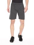 Pepe Jeans Athleisure Men Knit Cotton Stretch Shorts | Breathable Cotton Jersey, Gym and Casual Wear | with Drawstring and Zip Pocket in Black Melange - XXL