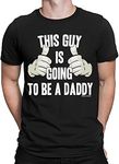 buzz shirts Gift for Fathers - This Guy is Going to Be A Daddy - Mens Organic Cotton T-Shirt Gift Black