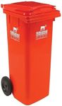 Nilkamal 120 Ltr Wheel Garbage Dustbin (Red)
