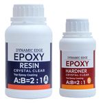 DYNAMIC EDGE - Epoxy Resin - 2:1 Epoxy Resin and Hardener Art Kit Crystal Clear For Art and Craft Home Dcor Projects Long-Lasting, Smooth Finish, Non-Toxic | Ebook Included